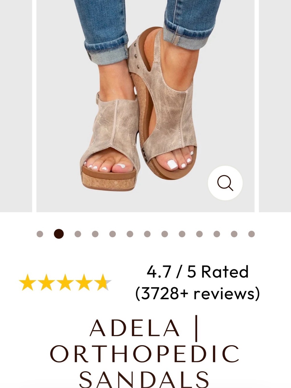 Open-Toe Comfort Sandals in Taupe